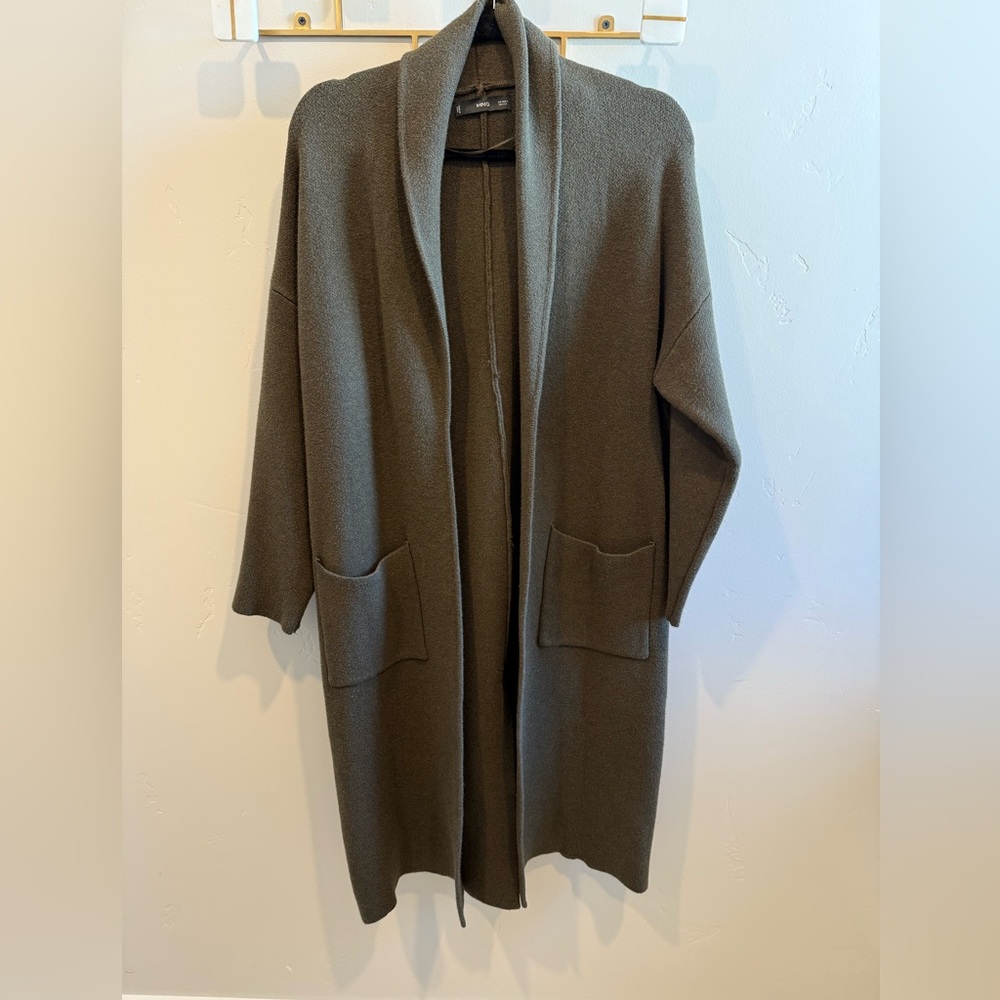 Mango long sweater coat